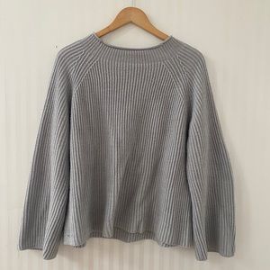 MANGO knit blue-grey sweater